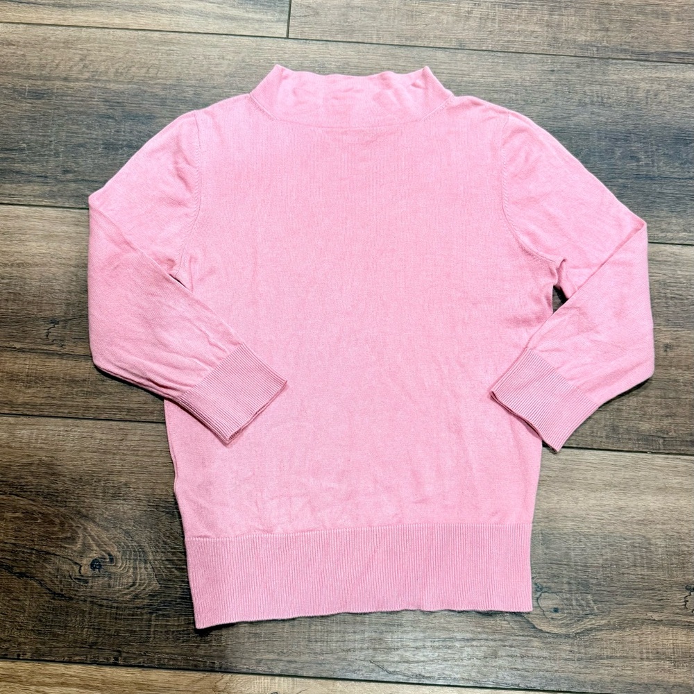 Ann Taylor Pink Mock Neck Sweater
